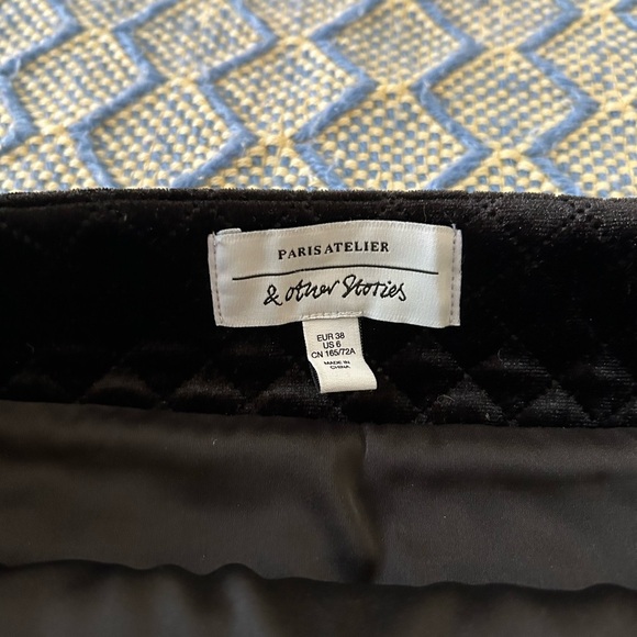 Paris Atelier Black Velvet Mini Skirt - Picture 3 of 6